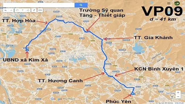Lộ Trình Tuyến Xe Bus 09: Vĩnh Phúc