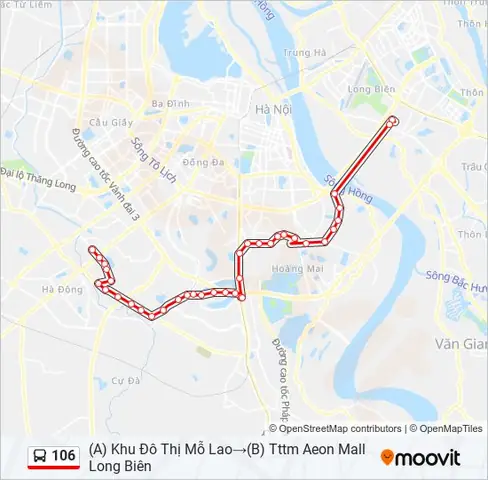 Hình Ảnh Cho Bản Đồ Lộ Trình Xe Bus 103 Hà Nội:
