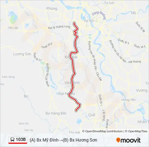 Hình Ảnh Cho Bản Đồ Lộ Trình Xe Bus 103 Hà Nội: