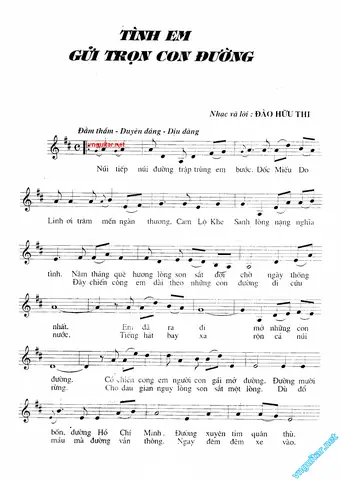 Sheet: Nốt Nhạc Và Lời - Tình Em Gửi Trọn Con Đường - Đào Hữu Thi ... Sheet: Nốt Nhạc Và Lời - Tình Em Gửi Trọn Con Đường - Đào Hữu Thi ...