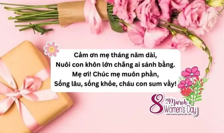 Lời Chúc 8/3 Cho Mẹ Bằng Thơ Độc Đáo