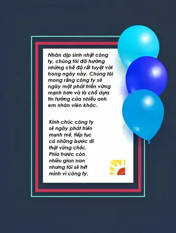 Lời Chúc Mừng Sinh Nhật Công Ty Đến Từ Các Nhân Viên
