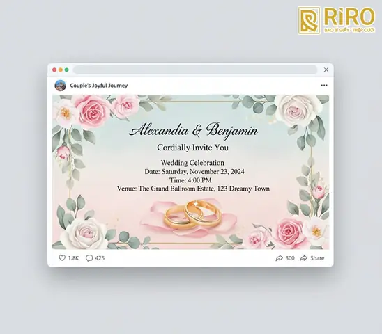Lời Mời Đám Cưới Trang Trọng