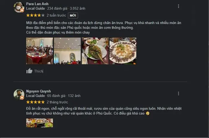 Nhà Hàng Thanh Trà Phú Quốc