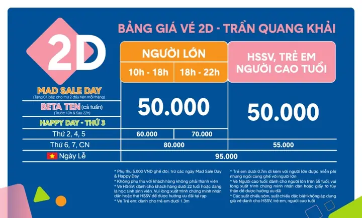 Giá Vé Tại Beta Trần Quang Khải Giá Vé Tại Beta Trần Quang Khải