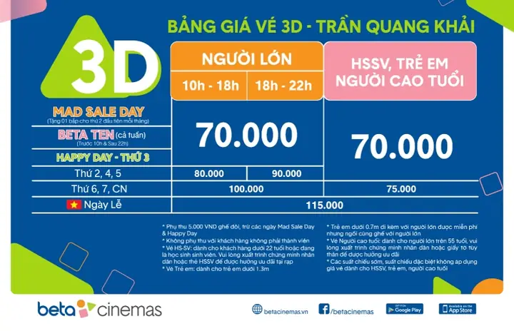 Giá Vé Tại Beta Trần Quang Khải Giá Vé Tại Beta Trần Quang Khải
