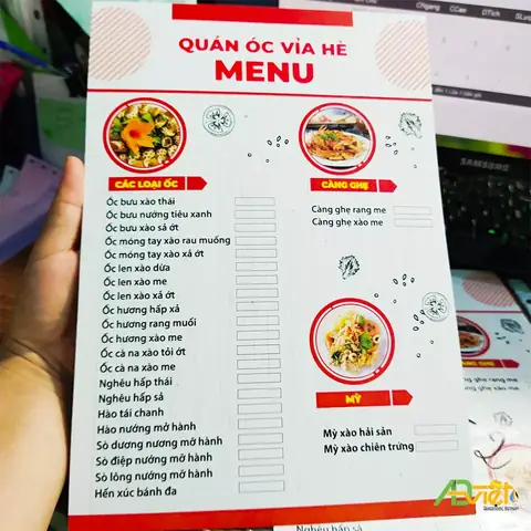 Top Những Mẫu Thực Đơn Quán Ốc Đẹp Nhất