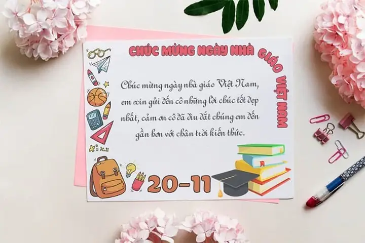 Cách Trang Trí Bên Trong Thiệp 20/11 Như Thế Nào?