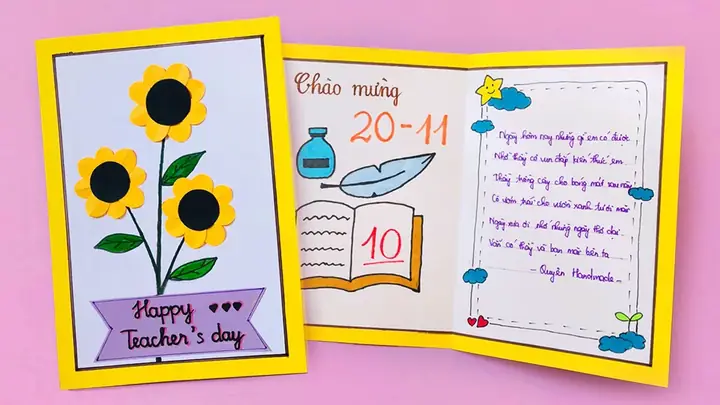 Cách Trang Trí Bên Trong Thiệp 20/11 Như Thế Nào?