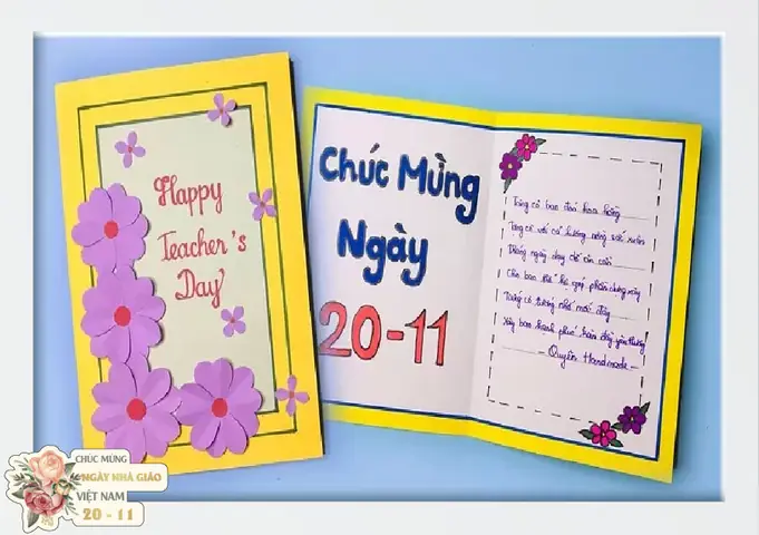 Cách Trang Trí Bên Trong Thiệp 20/11 Như Thế Nào?