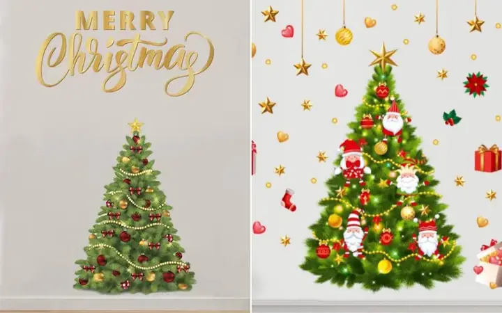 Sử Dụng Decal Noel Dán Tường Quán Trà Sữa Sử Dụng Decal Noel Dán Tường Quán Trà Sữa