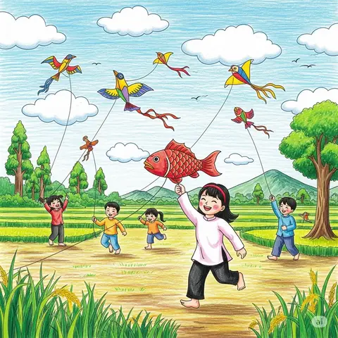 Khám Phá Vẻ Đẹp Văn Hóa Qua Tranh Vẽ Trò Chơi Dân Gian