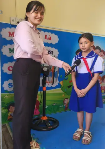 Đài Phát Thanh Truyền Hình Kiên Giang Trực Tiếp Ghi Hình Không Gian Văn Hóa Hồ Chí Minh Của Trường Tiểu Học Vĩnh Bình Bắc 3.