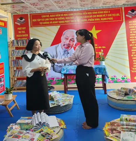Đài Phát Thanh Truyền Hình Kiên Giang Trực Tiếp Ghi Hình Không Gian Văn Hóa Hồ Chí Minh Của Trường Tiểu Học Vĩnh Bình Bắc 3.