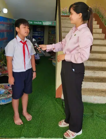 Đài Phát Thanh Truyền Hình Kiên Giang Trực Tiếp Ghi Hình Không Gian Văn Hóa Hồ Chí Minh Của Trường Tiểu Học Vĩnh Bình Bắc 3.