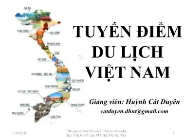 Bài Giảng Tuyến Điểm Du Lịch Việt Nam - Huỳnh Cát Duyên