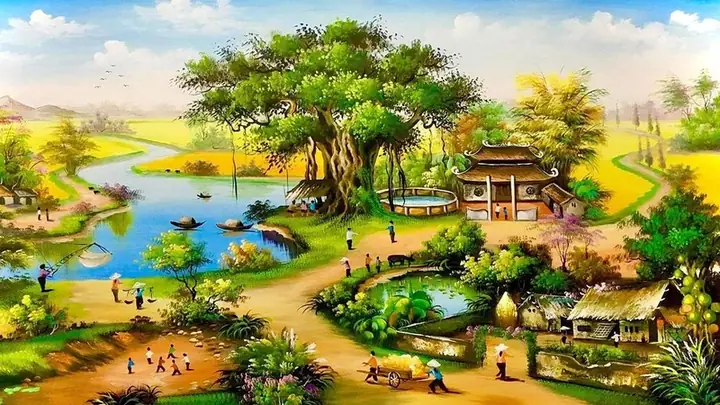 100+ Mẫu Vẽ Tranh Làng Quê Đơn Giản Dễ Vẽ Cho Học Sinh