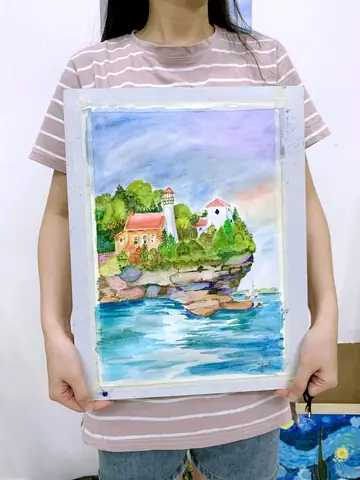 Cách Vẽ Tranh Phong Cảnh Bằng Màu Nước Đơn Giản?