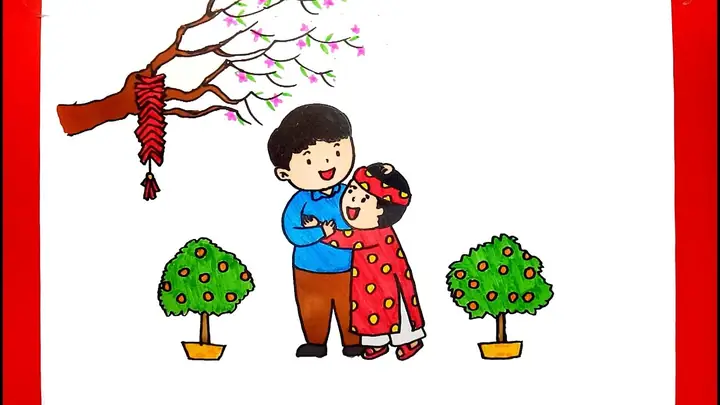 Cách Vẽ Tranh Vẽ Ngày Tết Đơn Giản 2024?