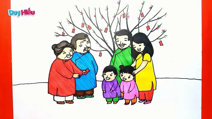 Cách Vẽ Tranh Vẽ Ngày Tết Đơn Giản 2024?