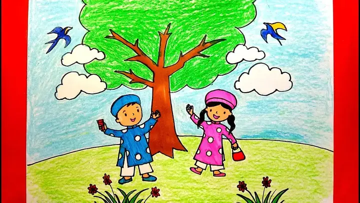 Cách Vẽ Tranh Vẽ Ngày Tết Đơn Giản 2024?