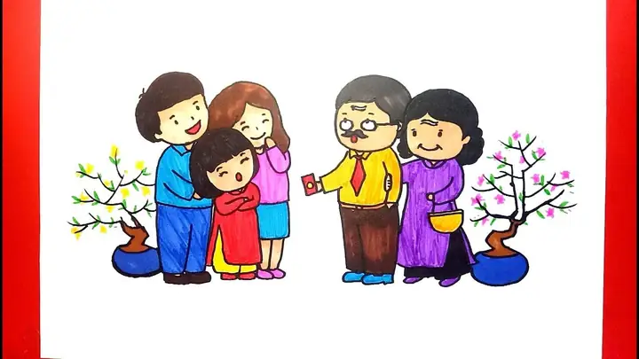 Cách Vẽ Tranh Vẽ Ngày Tết Đơn Giản 2024?