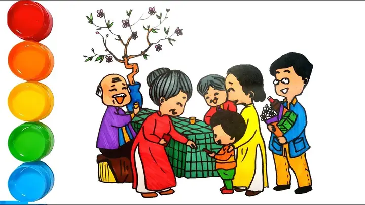 Cách Vẽ Tranh Vẽ Ngày Tết Đơn Giản 2024?