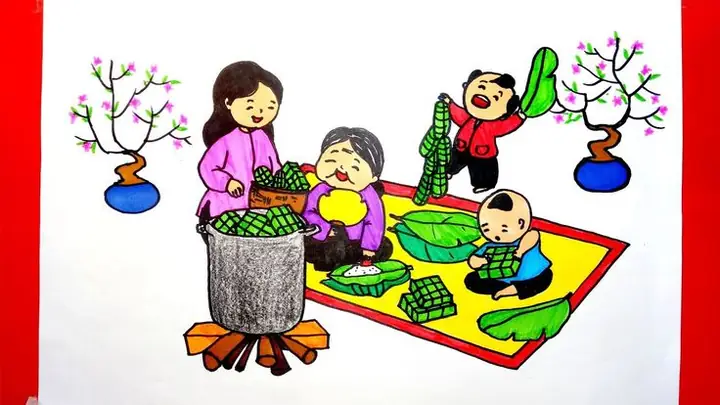 Cách Vẽ Tranh Vẽ Ngày Tết Đơn Giản 2024?