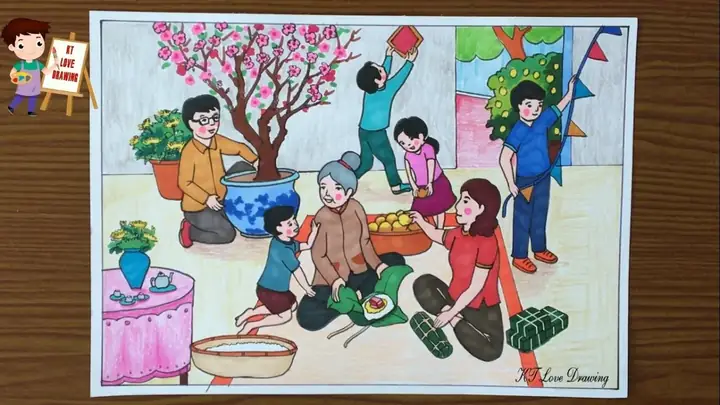 Cách Vẽ Tranh Vẽ Ngày Tết Đơn Giản 2024?