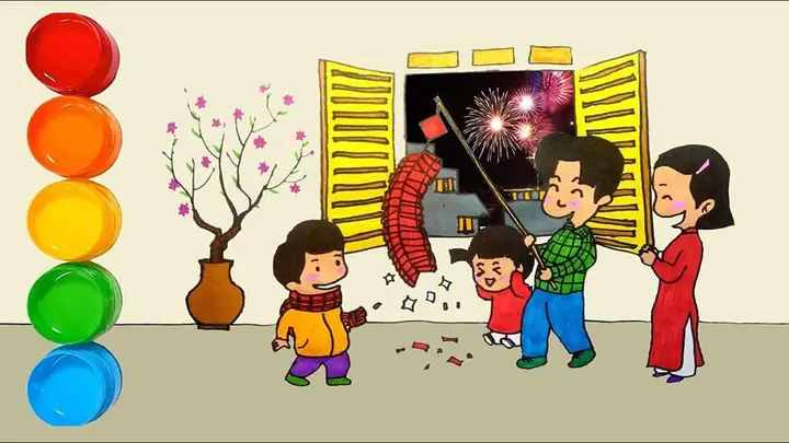 Cách Vẽ Tranh Vẽ Ngày Tết Đơn Giản 2024?