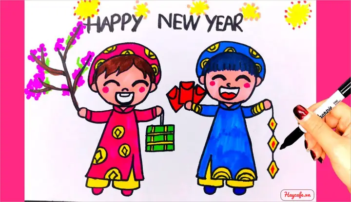 Cách Vẽ Tranh Vẽ Ngày Tết Đơn Giản 2024?