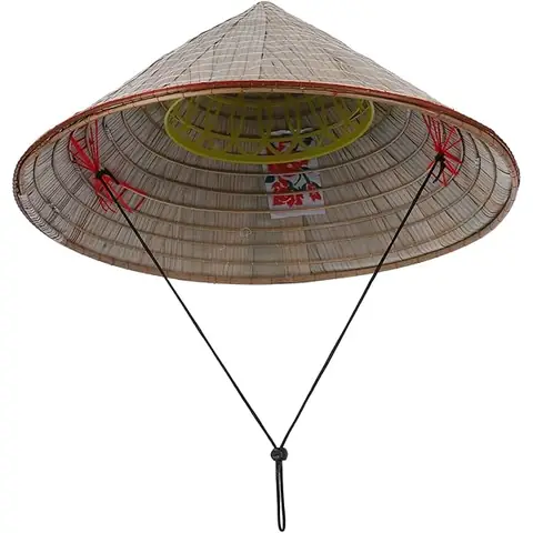 Rice Farmer Hat Traditional Vietnamese Conical Hat - Lightweight ...